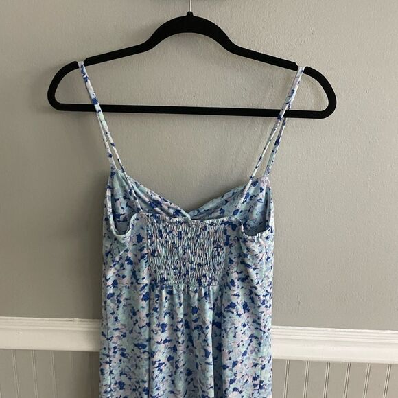 Women's Mango Blue Multi Color Floral Printed Mini Dress - Picture 9 of 13